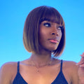Glueless Short Bob Wig With Bangs - US ONLY