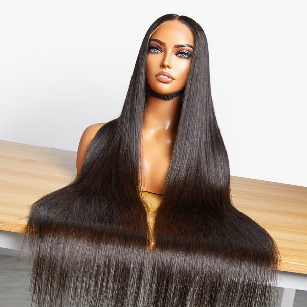 Luvme Hair 180% Density Royal Luxury Super Long Silky Straight 5x5 Closure HD Lace Wig 100% Human Hair