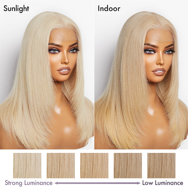 Blonde 613 Layered Cut Glueless 5x5 Closure HD Lace Wig 100% Virgin Human Hair