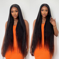 Luvme Hair 180% Density Royal Luxury Super Long Silky Straight 5x5 Closure HD Lace Wig 100% Human Hair