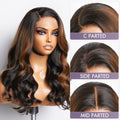 LIMITED STOCK | Luvme Hair 180% Density | Trendy Brown With Black Peekaboo Loose Wave Glueless 5x5 Closure Lace Wig