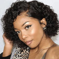 Exclusive Sale | Trendy Short Cut Curly Minimalist HD Lace Glueless Side Part Wig 100% Human Hair