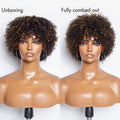 Ready to Go Blonde Highlights Afro Curls Light Weight Glueless Short Wig - US Only