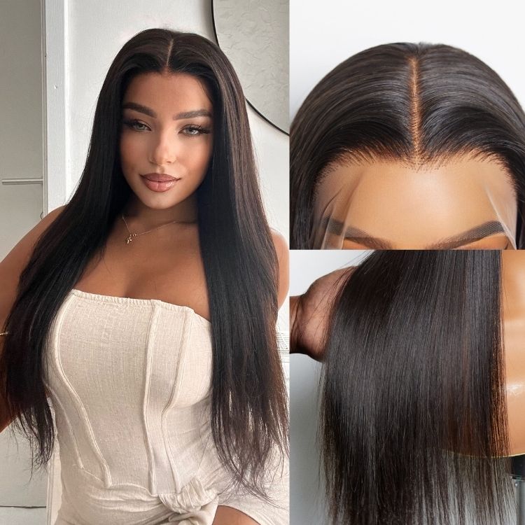 Exclusive Sale | Luvme Hair Full Lace Classy Natural Black Body Wave / Straight Free Parting Half Up Half Down Wig