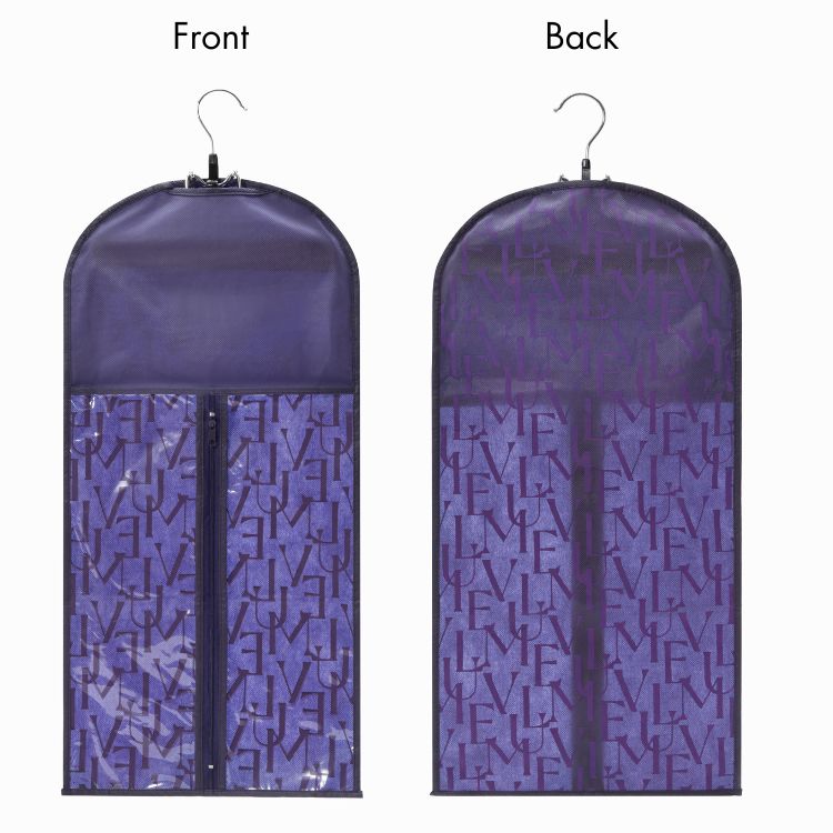 2pcs Portable Hair Extension Storage Wig Bags with Anti-slip Wooden Hanger & Transparent Zip Up Closure | Add-on Item