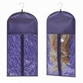 1pc/2pcs Portable Hair Extension Storage Wig Bags with Anti-slip Wooden Hanger & Transparent Zip Up Closure, M/L Sizes