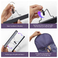 1pc/2pcs Portable Hair Extension Storage Wig Bags with Anti-slip Wooden Hanger & Transparent Zip Up Closure, M/L Sizes