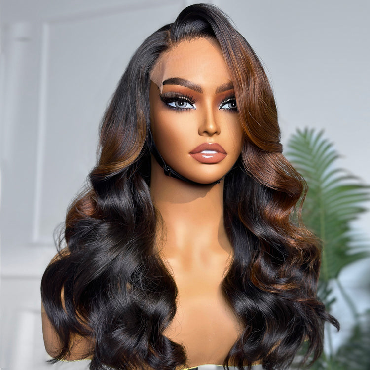 LIMITED STOCK | Luvme Hair 180% Density | Trendy Brown With Black Peekaboo Loose Wave Glueless 5x5 Closure Lace Wig