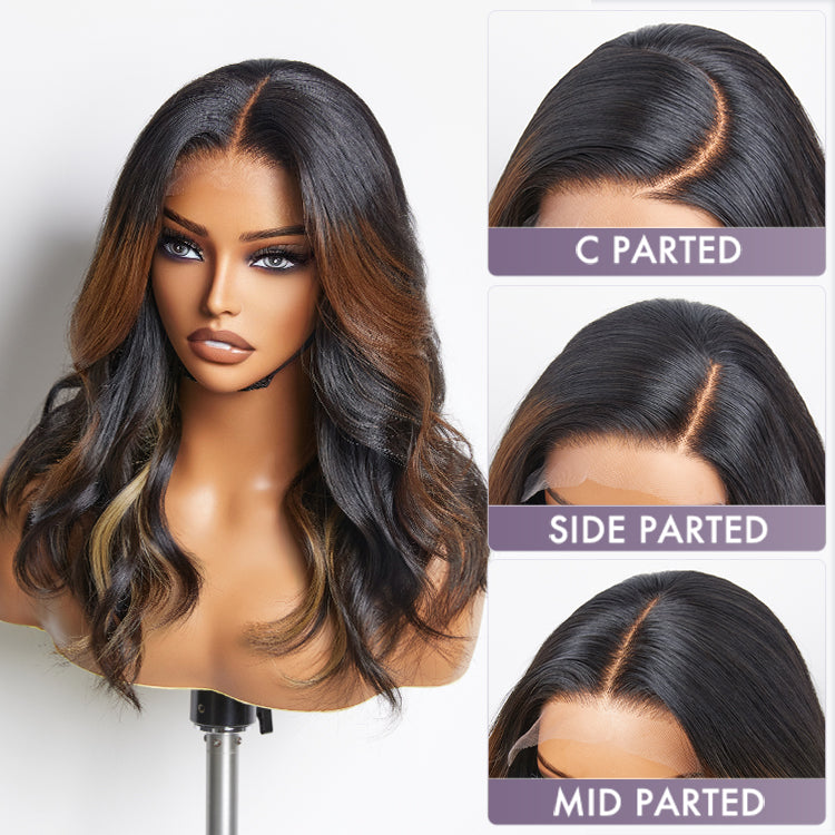 Combo Highlight Loose Wave Glueless 5x5 Closure HD Lace Wig | Large & Small Cap Size