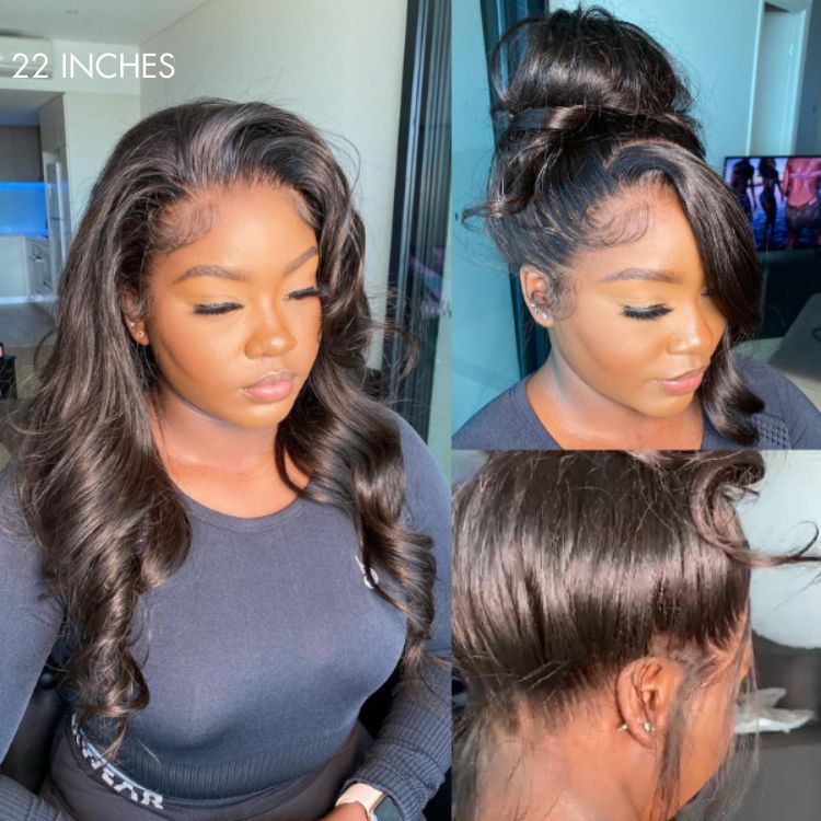 Exclusive Sale | Luvme Hair Full Lace Classy Natural Black Body Wave / Straight Free Parting Half Up Half Down Wig