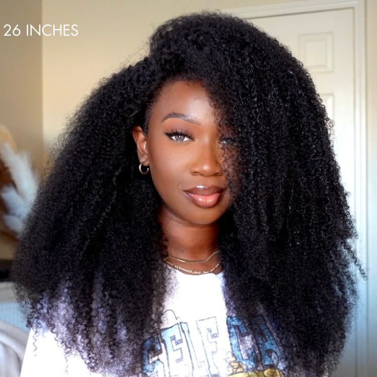 Afro Curly Glueless Free Parting 13x4 Frontal Lace Wig | Real HD Lace - US Only