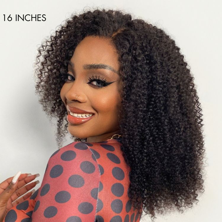 Afro Curly Glueless Free Parting 13x4 Frontal Lace Wig | Real HD Lace - US Only