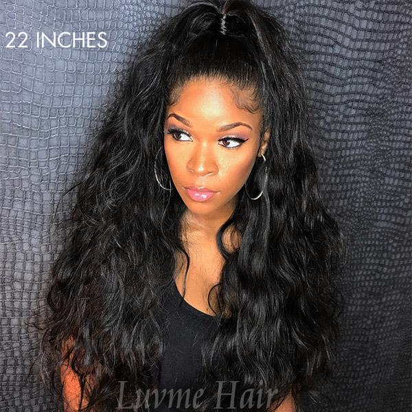 Body Wave Half Wig High Density Affordable 100% Human Hair Wig - US ONLY