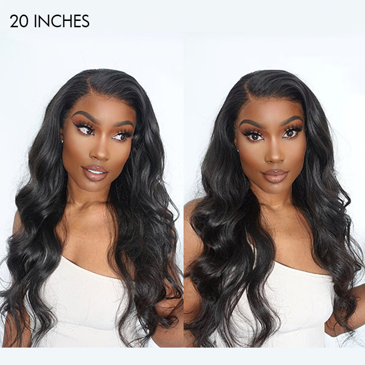 Special Deal | Natural Black Body Wave 13x4 Frontal HD Lace Glueless Side Part Long Wig - US ONLY