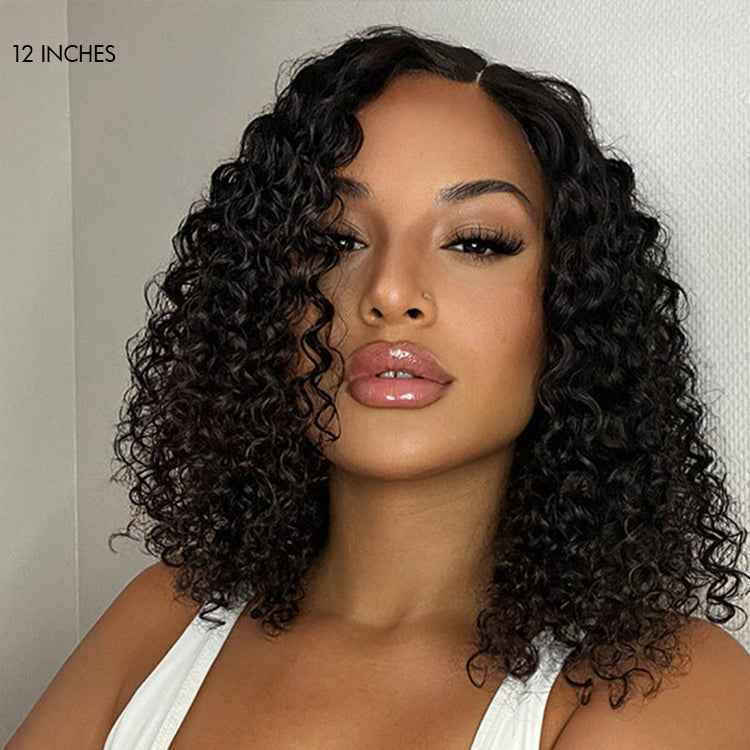 Glueless Short Deep Wave Bob 4x4 Closure Lace Wig 100% Human Hair - US Only