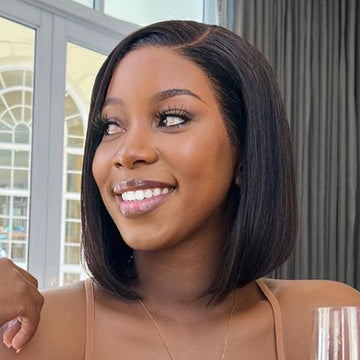 Glueless 13x4 Frontal Lace Ear to Ear Silky Straight C Part Bob Wig Pre-bleached - US Only