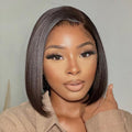 Glueless 13x4 Frontal Lace Ear to Ear Silky Straight C Part Bob Wig Pre-bleached - US Only