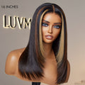 Luxurious Combo Color Highlights Silky Layered Cut Glueless 5x5 Closure HD Lace Wig