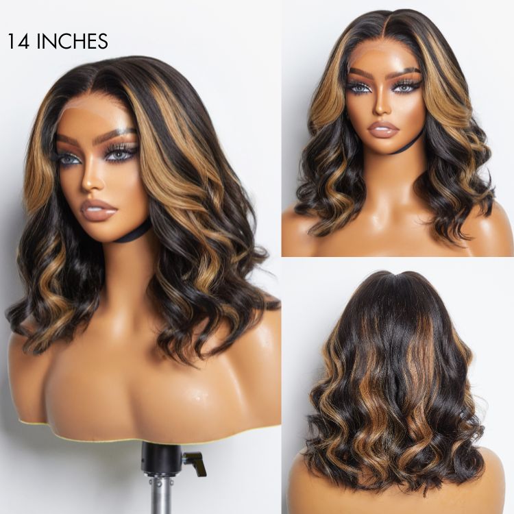 Blonde Mix Black Loose Wave Glueless 5x5 Closure HD Lace Wig- US Only
