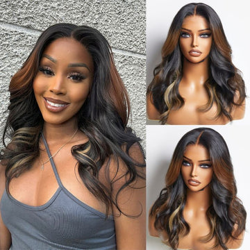 Combo Highlight Loose Wave Glueless 5x5 Closure HD Lace Wig | Large & Small Cap Size
