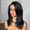Final Restock | Shaggy Layered Cut Glueless 4x4 Closure Wig with Side-swept Bangs 100% Human Hair  - US Only