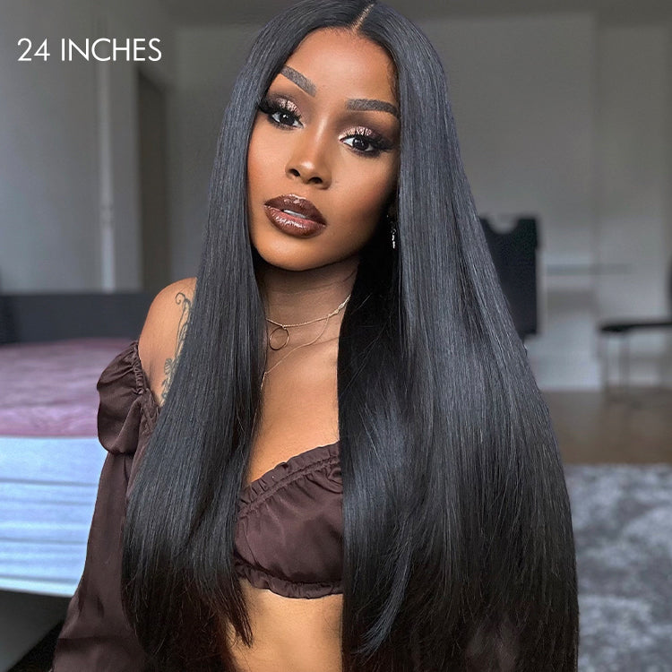 Final Restock | 200% Mega Density | Silky Straight Glueless 5x5 Closure HD Lace Long Wig - US Only
