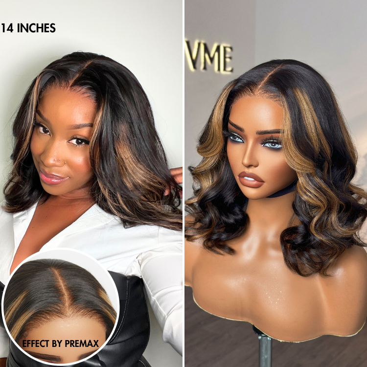 Special Deal | PreMax Wigs | Blonde Mix Black Loose Wave Glueless 5x5 Closure HD Lace Wig Pre-Cut Lace | Large & Small Cap Size