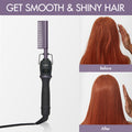 Electric Hot Comb with US Plug  for Wigs and Natural Hair, 30s Fast Heating & Adjustable Temp