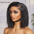 US ONLY | Non-Returnable | 10 Inches Super Bob Bohemian Curly Minimalist HD Lace Glueless C Part Short Wig 100% Human Hair - US Only