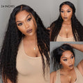 Boho-Chic | Flowy Bohemian 5x5 Closure Lace Glueless Mid Part Long Curly Wig 100% Human Hair - US Only