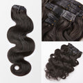 Soft Body Wave Invisible Edge Seamless Clip in Extensions Human Hair with Free Gift
