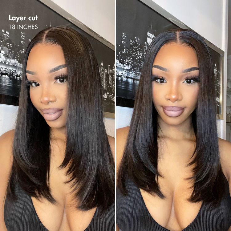 Special Offer | PreMax Wigs | Super Natural Hairline Silky Straight Glueless 13x4 Frontal Lace Wig Human Hair Pre-Cut Lace