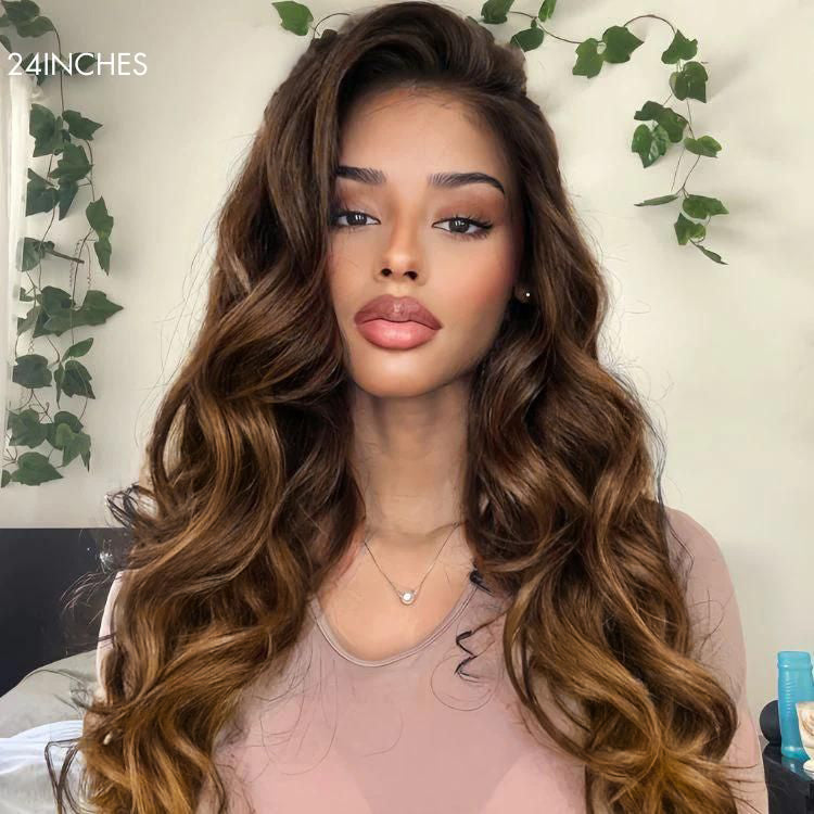Luvme Hair PartingMax Glueless Wig Ombre Brown Loose Body Wave 7x6 Closure HD Lace Wig - US Only