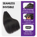 Full Hair Kinky Straight Seamless Clip in Human Hair Extensions Hair Pieces 135g 9pcs / 7pcs with Free Gift - Limited Offer