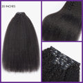 Full Hair Kinky Straight Seamless Clip in Human Hair Extensions Hair Pieces 135g 9pcs / 7pcs with Free Gift - Limited Offer