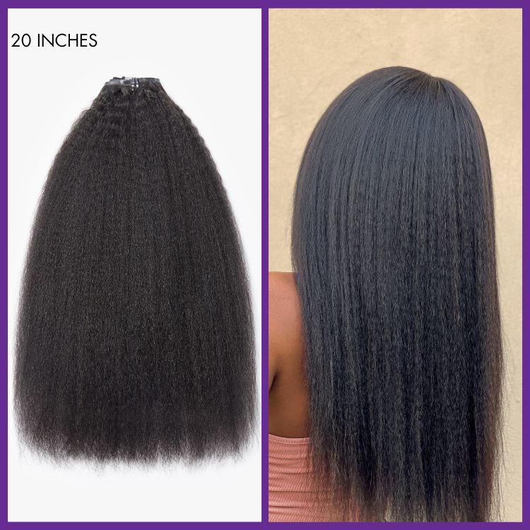 Exclusive Sale | Straight / Body Wave / Kinky Curly / Yaki Straight / Kinky Straight Clip in Hair Extensions Real Human Hair Pieces 135g 9pcs / 7pcs with Free Gift