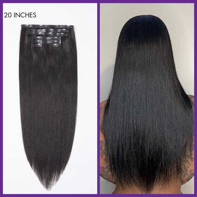 Exclusive Sale | Straight / Body Wave / Kinky Curly / Yaki Straight / Kinky Straight Clip in Hair Extensions Real Human Hair Pieces 135g 9pcs / 7pcs with Free Gift