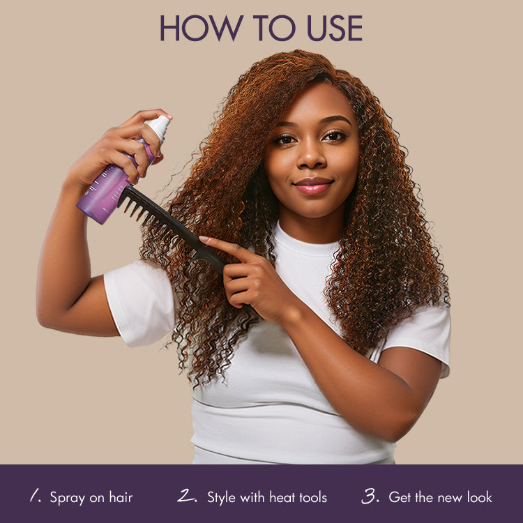 US Only | Heat Protectant Spray, Leave-in Conditioner, up to 450℉ Heat Protection, Color & Shine Seal