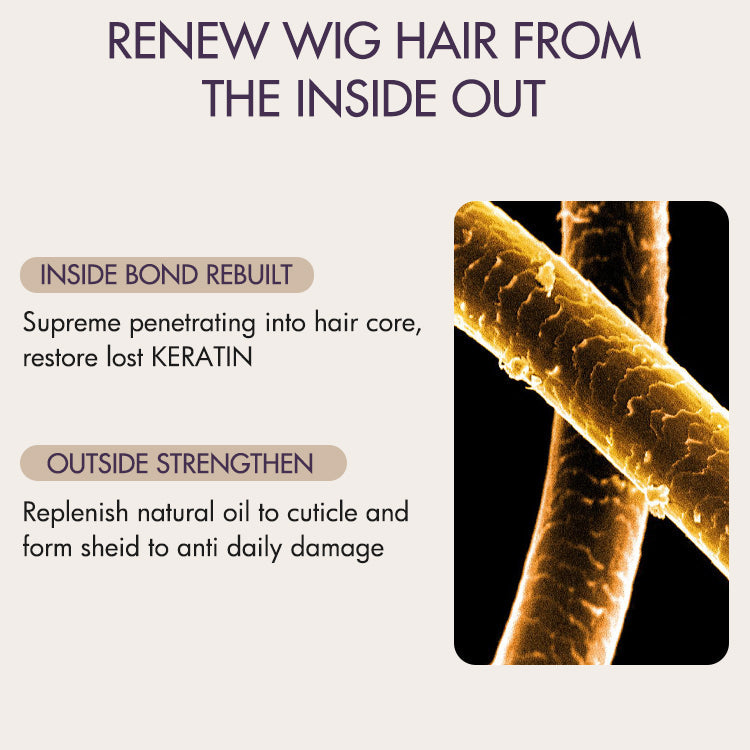 US Only | Wig Renewal Hair Oil, Repairs Dry & Damaged Hair, Boosts Shine, Controls Frizz | Add-on Item