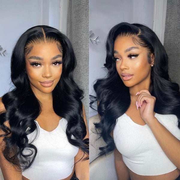 Special Deal | Natural Black Body Wave 13x4 Frontal HD Lace Glueless Side Part Long Wig - US ONLY
