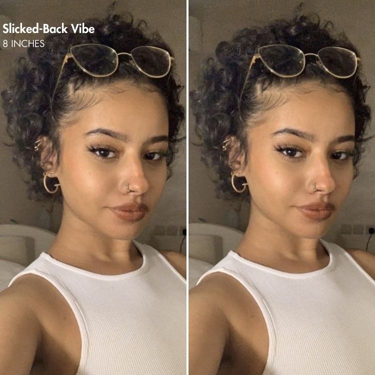 Weekly Special | Slicked-Back Short Cut Curly Glueless 13x4 Lace Front Wig 100% Human Hair - US Only