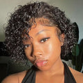 Weekly Special | Slicked-Back Short Cut Curly Glueless 13x4 Lace Front Wig 100% Human Hair - US Only