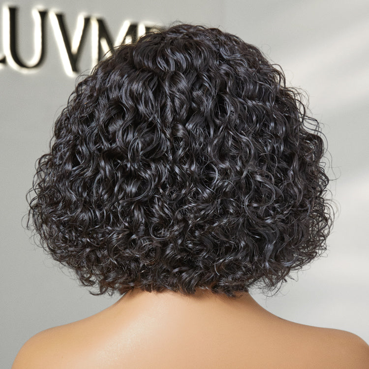 Weekly Special | Slicked-Back Short Cut Curly Glueless 13x4 Lace Front Wig 100% Human Hair - US Only