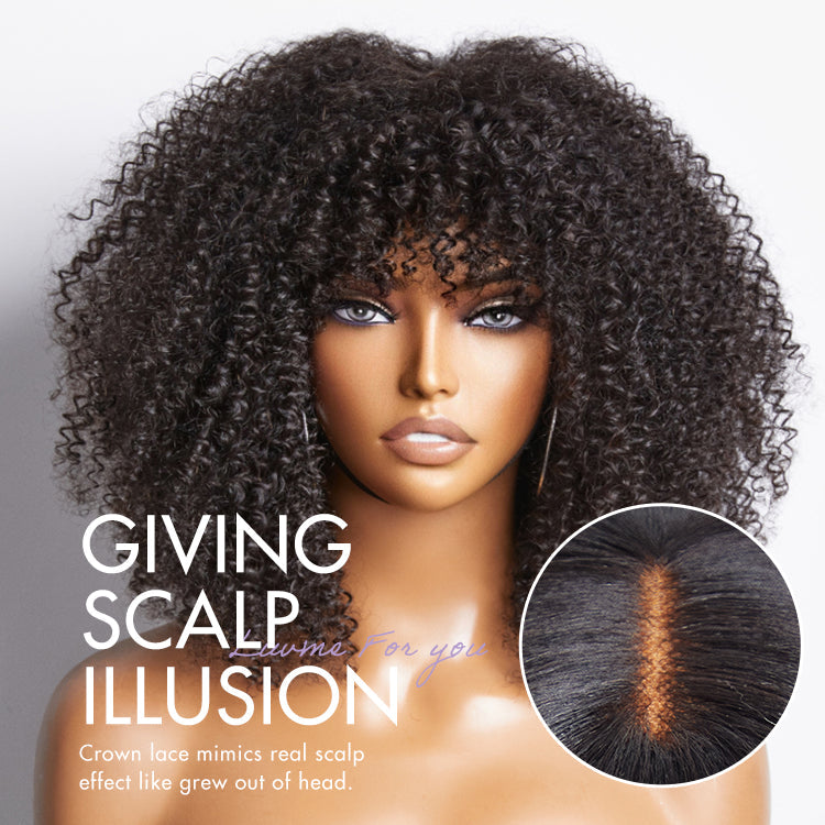 Special Deal | Ready to Go Bouncy Jerry Curl Glueless Minimalist Lace Wig with Bangs - US Only