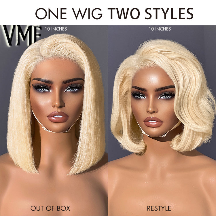 PreMax Wigs | Blonde 613 Silky Straight Glueless 5x5 Closure HD Lace Wig Pre-Cut Lace