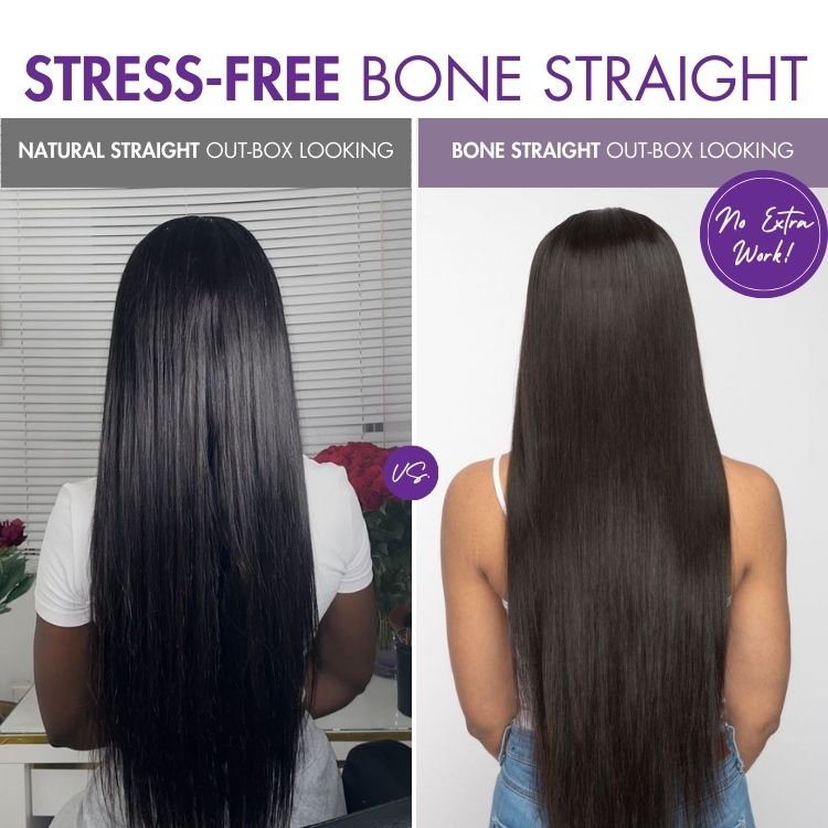 PreMax Wigs | 180% Density Bone Straight  Glueless 5x5 Closure HD Lace Lace Wig Pre-cut & Plucked & Bleached