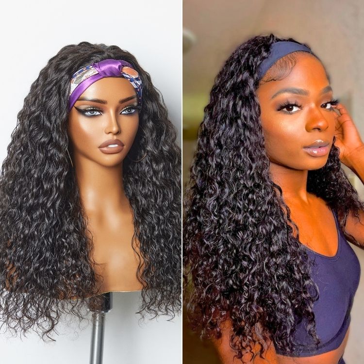 Wet And Wavy | Throw On & Go Water Wave Glueless Long Headband Wig - US Only