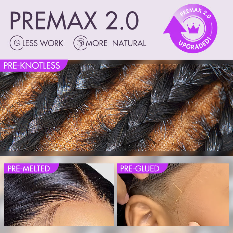 Get Free Wig | PreMax | Nature Max Yaki Straight Ear-to-ear Glueless 13x6 Frontal HD Lace C Part Wig Pre-cut Lace - US Only