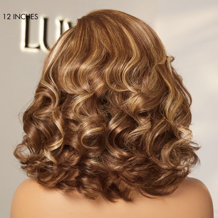 Weekly Special | PreMax Wigs - Honey Blonde Highlight / Natural Black / Ombre Blonde Bouncy Body Wave Glueless 13x4 Frontal Lace Human Hair Wig