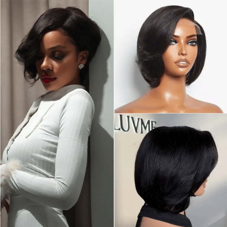 Final Restock | Mature Boss Pixie Cut with Swept Bangs Glueless Minimalist HD Lace Bob Wig - US Only